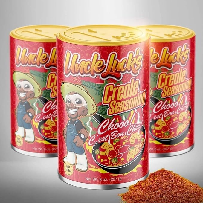 Uncle Luck's Creole Seasoning 8 oz can (Low Sodium)
